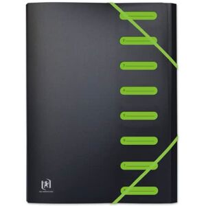Oxford Trieur Extensible 8 Compartiments Students A4 Couverture Polypro Bicolore Noir/Vert - Publicité Oxford Trieur Extensible 8 Compartiments Students A4 Couverture Polypro Bicolore Noir/Vert - Publicité