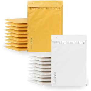 m-office Lot de 20 enveloppes matelassées pour envoi, enveloppes à bulles kraft et blanc, différentes tailles, (220 x 260 mm, 20 unités) - Publicité m-office Lot de 20 enveloppes matelassées pour envoi, enveloppes à bulles kraft et blanc, différentes tailles, (220 x 260 mm, 20 unités) - Publicité