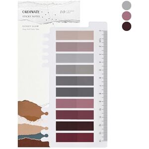 Ordinate Lot de 200 onglets de notes autocollantes, style gris, marqueurs de page, autocollants pastel avec règle pour marquage de page, marque-page (B-200 pièces Sunset Glow) - Publicité Ordinate Lot de 200 onglets de notes autocollantes, style gris, marqueurs de page, autocollants pastel avec règle pour marquage de page, marque-page (B-200 pièces Sunset Glow) - Publicité