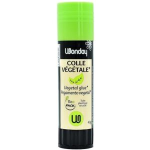 WONDAY Bâton de Colle Végétale à Base d'Amidon 40 g Sans solvant. Non toxique pour coller facilement - Publicité WONDAY Bâton de Colle Végétale à Base d'Amidon 40 g Sans solvant. Non toxique pour coller facilement - Publicité