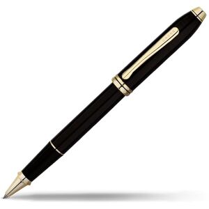 CROSS Townsend laqué noir Stylo roller convertible Pointe moyenne Avec attributs en or 23 carats Écrin de luxe et une recharge roller noire incluse - Publicité CROSS Townsend laqué noir Stylo roller convertible Pointe moyenne Avec attributs en or 23 carats Écrin de luxe et une recharge roller noire incluse - Publicité