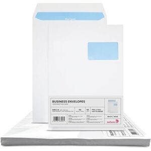 Netuno 50 enveloppes d’expédition blanches C4 229x324mm 90g grandes pochettes d’expédition fenêtre à droite enveloppes commerciales grand format pour lettres A4 documents factures enveloppe postale - Publicité Netuno 50 enveloppes d’expédition blanches C4 229x324mm 90g grandes pochettes d’expédition fenêtre à droite enveloppes commerciales grand format pour lettres A4 documents factures enveloppe postale - Publicité