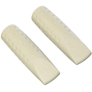 Faber-Castell Grip 2001 187000 2 gommes capuchon, gris - Publicité Faber-Castell Grip 2001 187000 2 gommes capuchon, gris - Publicité