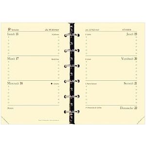 QUO VADIS 1 Recharge pour Organiseur Timer 14, Grille Horizontale, 16 mois Septembre 2026 à Décembre 2027 Format 8 x 12,5 cm - Publicité QUO VADIS 1 Recharge pour Organiseur Timer 14, Grille Horizontale, 16 mois Septembre 2026 à Décembre 2027 Format 8 x 12,5 cm - Publicité