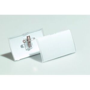 Durable Lot de 25 étiquettes de nom CLICK FOLD Avec : pince combinée 75 x 40 mm Transparent Lot de 25 - Publicité Durable Lot de 25 étiquettes de nom CLICK FOLD Avec : pince combinée 75 x 40 mm Transparent Lot de 25 - Publicité