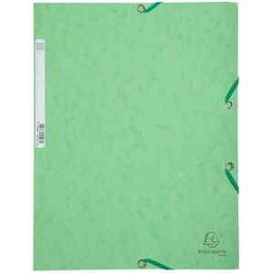 Exacompta Réf. 55513SE 1 chemise à élastiques pochette 3 rabats en carte lustrée 400 g/m2 dimensions 24 x 32 cm pour documents au format A4 couleur tilleul - Publicité Exacompta Réf. 55513SE 1 chemise à élastiques pochette 3 rabats en carte lustrée 400 g/m2 dimensions 24 x 32 cm pour documents au format A4 couleur tilleul - Publicité