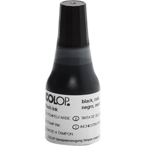 COLOP Encre pour tampon Flash Noir 25 ml Recharge d'encre pour tampons Flash (série EOS) Flacon avec embout de précision À base d'huile et indélébile sur les documents - Publicité COLOP Encre pour tampon Flash Noir 25 ml Recharge d'encre pour tampons Flash (série EOS) Flacon avec embout de précision À base d'huile et indélébile sur les documents - Publicité