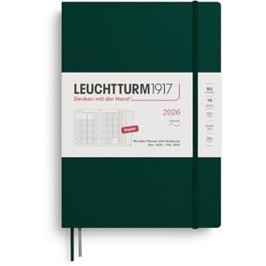 LEUCHTTURM1917 372788 Agenda mensuel et carnet de notes 2026 (B5) 16 mois Couverture souple Vert forêt - Publicité LEUCHTTURM1917 372788 Agenda mensuel et carnet de notes 2026 (B5) 16 mois Couverture souple Vert forêt - Publicité