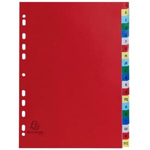 Exacompta Réf. 94E Carton de 20 Intercalaires en polypropylène avec 20 onglets imprimés alphabétiques de A à Z en couleur Page d'indexation imrpimable Format à classer A4 22,5 x 29,7cm - Publicité Exacompta Réf. 94E Carton de 20 Intercalaires en polypropylène avec 20 onglets imprimés alphabétiques de A à Z en couleur Page d'indexation imrpimable Format à classer A4 22,5 x 29,7cm - Publicité