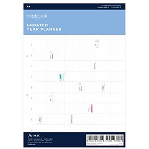 Filofax Planning annuel non daté A4 5 feuilles - Publicité Filofax Planning annuel non daté A4 5 feuilles - Publicité