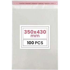 Netuno 100 sachets plats en PP 35x43cm sachets transparents auto-adhésifs en polypropylène emballages d'envoi sac plastique polypropylène emballages plastiques plats sacs transparents d'expédition - Publicité Netuno 100 sachets plats en PP 35x43cm sachets transparents auto-adhésifs en polypropylène emballages d'envoi sac plastique polypropylène emballages plastiques plats sacs transparents d'expédition - Publicité