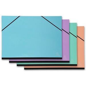 Exacompta Réf. 25680E 10 cartons à dessin Aquarel avec élastiques intérieur papier noir dos toilé dimensions 32 x 45 cm format à classer A3 (297 x 420 mm) couleurs assorties - Publicité Exacompta Réf. 25680E 10 cartons à dessin Aquarel avec élastiques intérieur papier noir dos toilé dimensions 32 x 45 cm format à classer A3 (297 x 420 mm) couleurs assorties - Publicité