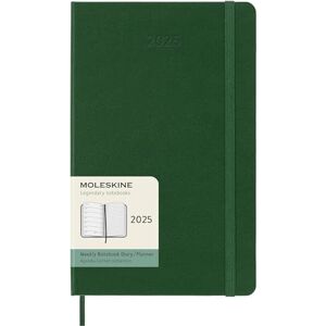 Moleskine Weekly Planner, Agenda Hebdomadaire avec Espace pour Notes 12 Mois 2025, Couverture Rigide et Fermeture Élastique, Couleur Vert Myrte, Format Large 13x21 cm - Publicité Moleskine Weekly Planner, Agenda Hebdomadaire avec Espace pour Notes 12 Mois 2025, Couverture Rigide et Fermeture Élastique, Couleur Vert Myrte, Format Large 13x21 cm - Publicité