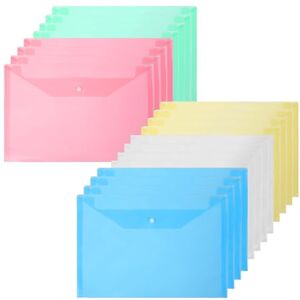 Vicloon 20PCS Pochette Document,Document Dossier Pochette A4 Transparent, Pochettes en Plastique avec Bouton, A4 Pochette Dossier Sachets Pour Stockage Document Recettes D'Entreprises Organisation - Publicité Vicloon 20PCS Pochette Document,Document Dossier Pochette A4 Transparent, Pochettes en Plastique avec Bouton, A4 Pochette Dossier Sachets Pour Stockage Document Recettes D'Entreprises Organisation - Publicité