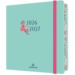 Oberthur 1 Agenda à Elastique Semainier Carré 16 Couverture TIVOLI Vert Pastel Septembre 2026 à Septembre 2027 Dimension 16 x 16 cm Bilingue - Publicité Oberthur 1 Agenda à Elastique Semainier Carré 16 Couverture TIVOLI Vert Pastel Septembre 2026 à Septembre 2027 Dimension 16 x 16 cm Bilingue - Publicité