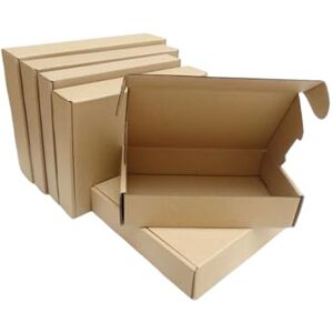 JPORSHU Lot de 25 petites boîtes d'expédition en carton ondulé, 22 x 14 x 4 cm, pour entreprise, stockage ou cadeau, emballage d'expédition petit, recyclables - Publicité JPORSHU Lot de 25 petites boîtes d'expédition en carton ondulé, 22 x 14 x 4 cm, pour entreprise, stockage ou cadeau, emballage d'expédition petit, recyclables - Publicité