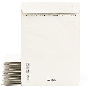 OFITURIA Enveloppes rembourrées, enveloppes d'expédition, sacs en papier avec intérieur à bulles, couleur blanche, sacs d'expédition avec fermeture adhésive (400 enveloppes, 270 x 360 mm) - Publicité OFITURIA Enveloppes rembourrées, enveloppes d'expédition, sacs en papier avec intérieur à bulles, couleur blanche, sacs d'expédition avec fermeture adhésive (400 enveloppes, 270 x 360 mm) - Publicité