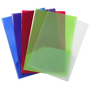 Exacompta Réf. 3960E Paquet de 10 chemises de présentation double poche en PP souple pour format A4 double et/ou A3 dim 23 x 32cm encoches pour insertion carte de visite couleurs assorties - Publicité Exacompta Réf. 3960E Paquet de 10 chemises de présentation double poche en PP souple pour format A4 double et/ou A3 dim 23 x 32cm encoches pour insertion carte de visite couleurs assorties - Publicité