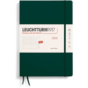LEUCHTTURM1917 370692 Agenda semainier 2025 Composition B5, couverture rigide, 12 mois, ligné, vert forêt, en anglais - Publicité LEUCHTTURM1917 370692 Agenda semainier 2025 Composition B5, couverture rigide, 12 mois, ligné, vert forêt, en anglais - Publicité