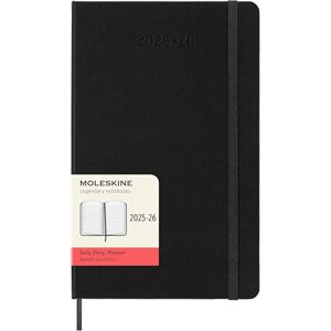 Moleskine Daily Planner 2025-2026, Agenda Quotidienne 18 Mois avec Couverture Rigide et Fermeture Élastique, Format Large 13 x 21 cm, Couleur Noire - Publicité Moleskine Daily Planner 2025-2026, Agenda Quotidienne 18 Mois avec Couverture Rigide et Fermeture Élastique, Format Large 13 x 21 cm, Couleur Noire - Publicité