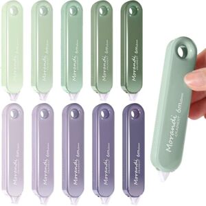 BetterJonny 10 PCS Rubans Correcteurs, 5mx5mm Souris Correcteur Blanc avec Capuchon Protecteur Rouleaux de Correction pour Papeterie Fourniture Scolaire (Vert+Violet - Publicité BetterJonny 10 PCS Rubans Correcteurs, 5mx5mm Souris Correcteur Blanc avec Capuchon Protecteur Rouleaux de Correction pour Papeterie Fourniture Scolaire (Vert+Violet - Publicité