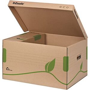 Esselte Conteneur d'archivage écologique avec couvercle supérieur, idéal pour Boîtes d'archivage Eco A4, 5 x 80 mm/4 x 100 mm, boîte de transport, carton ondulé 100 % recyclé et recyclable, brun naturel, 623918 - Publicité Esselte Conteneur d'archivage écologique avec couvercle supérieur, idéal pour Boîtes d'archivage Eco A4, 5 x 80 mm/4 x 100 mm, boîte de transport, carton ondulé 100 % recyclé et recyclable, brun naturel, 623918 - Publicité