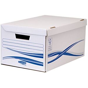 Fellowes Bankers Box Basic Lot de 10 Conteneurs flip top Blanc/Bleu - Publicité Fellowes Bankers Box Basic Lot de 10 Conteneurs flip top Blanc/Bleu - Publicité