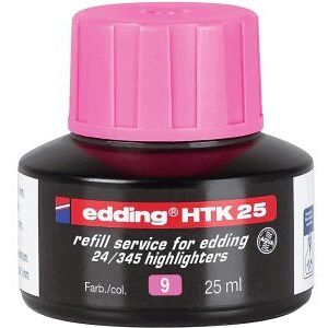 Edding HTK 25 Highlighter Recharge d'encre Rose 25 ml - Publicité Edding HTK 25 Highlighter Recharge d'encre Rose 25 ml - Publicité