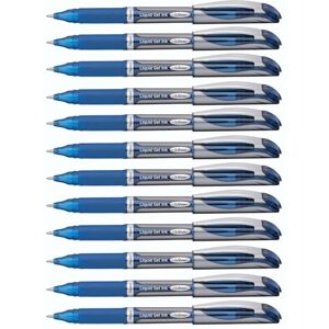 Pentel Energel BL60, Rollers encre gel pointe large 1 mm, Bleu, Lot de 12 - Publicité Pentel Energel BL60, Rollers encre gel pointe large 1 mm, Bleu, Lot de 12 - Publicité