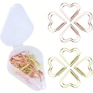 FooYee 20 pcs Trombones Métalliques de Forme Goutte de Cœur, Petits Pinces de Bureau Durables (25 * 23mm), Résistantes à la Déformation et à la Décoloration -Trombones pour Bureau, Étude, Clips Photo- Or - Publicité FooYee 20 pcs Trombones Métalliques de Forme Goutte de Cœur, Petits Pinces de Bureau Durables (25 * 23mm), Résistantes à la Déformation et à la Décoloration -Trombones pour Bureau, Étude, Clips Photo- Or - Publicité