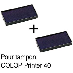 2 Cassette d'encre recharge pour tampon COLOP Printer 40 59x23mm Bleu - Publicité 2 Cassette d'encre recharge pour tampon COLOP Printer 40 59x23mm Bleu - Publicité