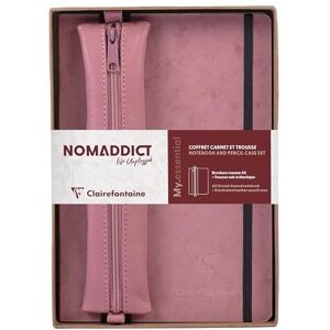 Clairefontaine 793467C Collection Nomaddict (ex Age Bag) Coffret Un Carnet Élastiqué Cousu My.Essential A5 192 Pages Lignées + Une Trousse Plate avec Élastique en Véritable Cuir d'Agneau Rose Antique - Publicité Clairefontaine 793467C Collection Nomaddict (ex Age Bag) Coffret Un Carnet Élastiqué Cousu My.Essential A5 192 Pages Lignées + Une Trousse Plate avec Élastique en Véritable Cuir d'Agneau Rose Antique - Publicité
