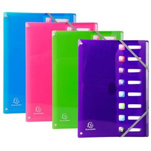 Exacompta Réf. 58680E Carton de 8 trieurs Iderama PP dos extensible avec élastiques et fenêtres découpées en polypropylène 8 compartiments dim 24x32 cm pour A4 assorties - Publicité Exacompta Réf. 58680E Carton de 8 trieurs Iderama PP dos extensible avec élastiques et fenêtres découpées en polypropylène 8 compartiments dim 24x32 cm pour A4 assorties - Publicité