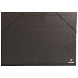 Clairefontaine 44850C Un carton à dessin fermeture élastiques 37x52 cm, Noir - Publicité Clairefontaine 44850C Un carton à dessin fermeture élastiques 37x52 cm, Noir - Publicité