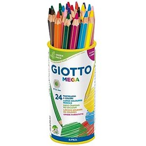 Giotto Mega Pot 24 crayons de couleur - Publicité Giotto Mega Pot 24 crayons de couleur - Publicité