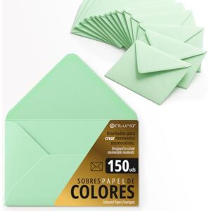 OFITURIA Enveloppes en papier, petites enveloppes colorées, idéales pour les cadeaux, lettres, cartes, taille 75 x 120 mm, conçues pour surprendre et créer des moments spéciaux (vert, 150 pcs) - Publicité OFITURIA Enveloppes en papier, petites enveloppes colorées, idéales pour les cadeaux, lettres, cartes, taille 75 x 120 mm, conçues pour surprendre et créer des moments spéciaux (vert, 150 pcs) - Publicité