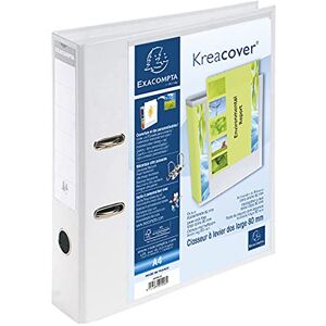 Exacompta Réf. 53789E 1 Classeur à levier personnalisable Kreacover 1 pochette extérieure Dos 70 mm Dimensions : 32 x 29 cm Format à classer A4 Blanc - Publicité Exacompta Réf. 53789E 1 Classeur à levier personnalisable Kreacover 1 pochette extérieure Dos 70 mm Dimensions : 32 x 29 cm Format à classer A4 Blanc - Publicité
