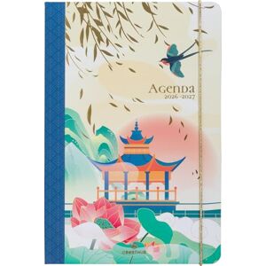Oberthur 1 Agenda Semainier Sakura Août 2026 à Août 2027 Format 17 x 24,5 cm Visuel Pagode - Publicité Oberthur 1 Agenda Semainier Sakura Août 2026 à Août 2027 Format 17 x 24,5 cm Visuel Pagode - Publicité
