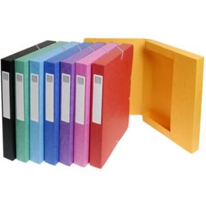 Exacompta Lot de 8 Boîte à élastique Carte lustrée, dos de 25, coloris assortis (8) - Publicité Exacompta Lot de 8 Boîte à élastique Carte lustrée, dos de 25, coloris assortis (8) - Publicité