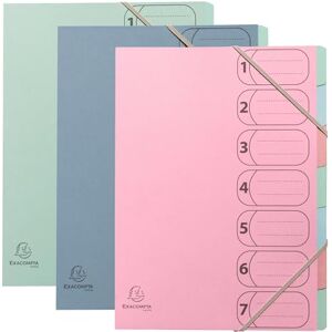Exacompta Réf. 56239E Carton de 8 trieurs HARMONIKA Autentik avec élastiques et fenêtres imprimées dos extensible couverture en cart recyclée 7 compartiments A4 couleurs assorties - Publicité Exacompta Réf. 56239E Carton de 8 trieurs HARMONIKA Autentik avec élastiques et fenêtres imprimées dos extensible couverture en cart recyclée 7 compartiments A4 couleurs assorties - Publicité