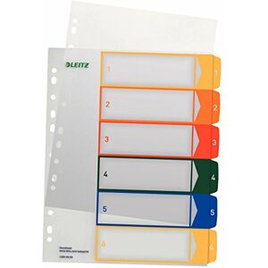 Leitz 12920000 Lot de 4 intercalaires à écrire sur PC A4 Polypropylène 1-6 Multicolore - Publicité Leitz 12920000 Lot de 4 intercalaires à écrire sur PC A4 Polypropylène 1-6 Multicolore - Publicité
