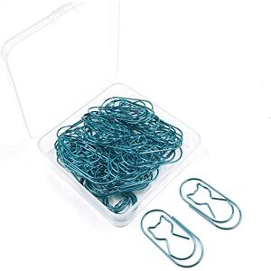 Haohai Lot de 50 trombones en forme de chat pour bureau, école, maison (bleu) - Publicité Haohai Lot de 50 trombones en forme de chat pour bureau, école, maison (bleu) - Publicité