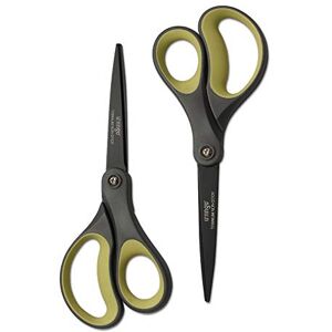 LIVINGO Lot de 2 paires de ciseaux anti-adhésifs en titane de 20,3 cm, professionnels en acier inoxydable avec prise en main confortable, tout usage, ciseaux droits pour papeterie de bureau, loisirs - Publicité LIVINGO Lot de 2 paires de ciseaux anti-adhésifs en titane de 20,3 cm, professionnels en acier inoxydable avec prise en main confortable, tout usage, ciseaux droits pour papeterie de bureau, loisirs - Publicité