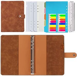 HotKrump Carnet à Anneaux a5 Rechargeable,PU Cuir Carnet à Anneaux Rechargeable pour Travail de Voyage et Organisateur,Cadeau pour Filles, Garçons - Publicité HotKrump Carnet à Anneaux a5 Rechargeable,PU Cuir Carnet à Anneaux Rechargeable pour Travail de Voyage et Organisateur,Cadeau pour Filles, Garçons - Publicité