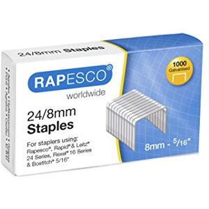 Rapesco 1456 Agrafes Galvanisées de Type 24/8 mm (No.16), Lot de 1000 - Publicité Rapesco 1456 Agrafes Galvanisées de Type 24/8 mm (No.16), Lot de 1000 - Publicité