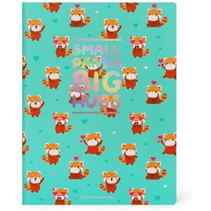 Cahier Grand Panda Rouge Ligné Legami - Publicité Cahier Grand Panda Rouge Ligné Legami - Publicité