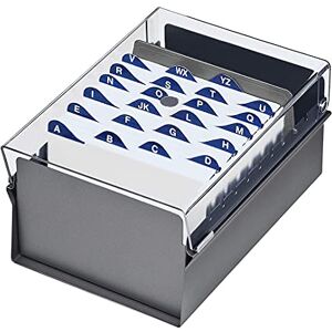 Acrimet Boîte à Fiches Organisateur 4'' x 6’', Base en Métal Robuste (Index AZ et un Séparateur Plastique Inclus) (Base Grid avec Couvercle Transparent) - Publicité Acrimet Boîte à Fiches Organisateur 4'' x 6’', Base en Métal Robuste (Index AZ et un Séparateur Plastique Inclus) (Base Grid avec Couvercle Transparent) - Publicité