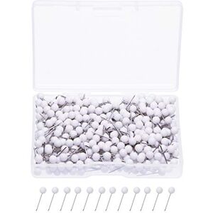 Tupalizy Lot de 500 petites punaises décoratives à tête boule 1/8" pour carte de voyage, photo, photo, photo, tableau en liège, tableau mural, bricolage, maison, école, bureau, usage blanc - Publicité Tupalizy Lot de 500 petites punaises décoratives à tête boule 1/8" pour carte de voyage, photo, photo, photo, tableau en liège, tableau mural, bricolage, maison, école, bureau, usage blanc - Publicité