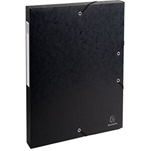 Exacompta Réf. 50301E 1 boite de classement avec élastiques Exabox en carte lustrée 600g/m2 Dos 2,5 cm dimensions 25 x 33 cm pour documents A4 couleur noir livrée montée - Publicité Exacompta Réf. 50301E 1 boite de classement avec élastiques Exabox en carte lustrée 600g/m2 Dos 2,5 cm dimensions 25 x 33 cm pour documents A4 couleur noir livrée montée - Publicité