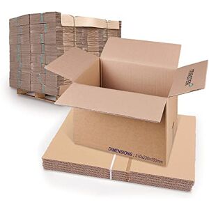 Master'in Caisse carton double cannelure Brune 310x220x150mm 20 lots de 10 caisses - Publicité Master'in Caisse carton double cannelure Brune 310x220x150mm 20 lots de 10 caisses - Publicité